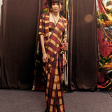 PLAID SAREE SET