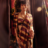 PLAID SAREE SET