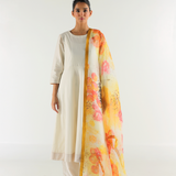 Ivory Ghera Anarkali Set