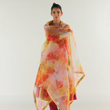 Ivory Florid Dupatta