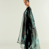 Blue Florid Dupatta