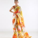 Ivory Florid Saree