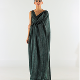Emerald Green Stripe Saree