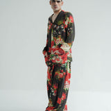 Red Florid Mens Co-Ord