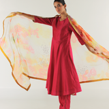 Cerise Pink Ghera Anarkali Set