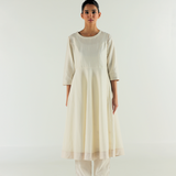 Ivory Ghera Anarkali Set