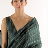Emerald Green Stripe Saree