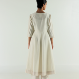 Ivory Ghera Anarkali Set