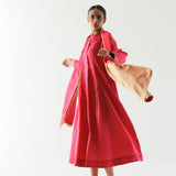 Cerise Pink Cape Shawl