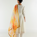 Ivory Ghera Anarkali Set