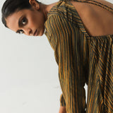 Multi Amber Stripe Wrap Dress