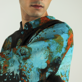 Blue Florid Kurta Set