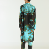 Blue Florid Kurta Set