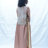 Raw Umber Stripe Gilet