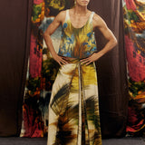Cobalt -Grass Embroidered Vest