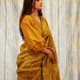 Mustard Freckle Saree