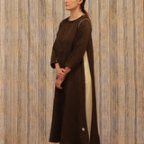 Kahlua-Cream Long Dress