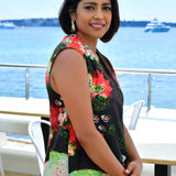 SHAHANA GOSWAMI- Red Florid Jacket/Overlay