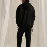 Jade Black Texture Trouser