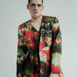 Red Florid Jacket/Overlay