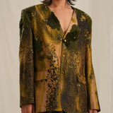 Green Glade Emb. Blazer Set