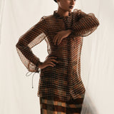 Blue Brown Plaid Co-Ord