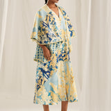 Blue Floral Panel Dress