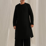 Coal Black Pin Tuck Kurta Co-Ord