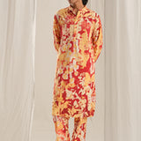 Pink Floral Kurta Set