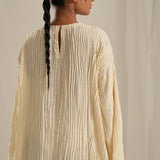 Beige- Cream Texture Kaftan Dress