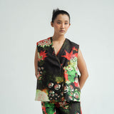 Red Florid Gilet