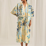 Blue Floral Panel Dress