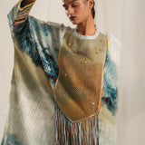 Blue Monet Kaftan Set