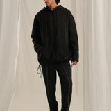 Jade Black Texture Trouser