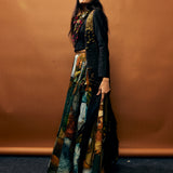 Inlay Hand Emb. Long Gilet Jacket