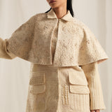 Beige Emb. Cape
