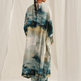Blue Monet Kaftan Set