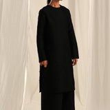 Coal Black Pin Tuck Kurta Co-Ord