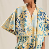 Blue Floral Panel Dress