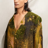 Green Glade Emb. Blazer Set