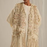 Ivory Emb. Gilet Jacket
