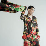 Red Florid Mens Co-Ord