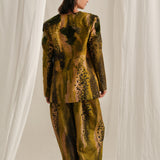 Green Glade Emb. Blazer Set