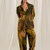 Green Glade Emb. Blazer Set