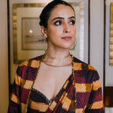 Plaid Saree