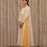 Butter-Blush Long  Dress
