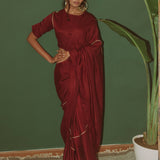 Plum Saree