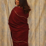 Plum Saree